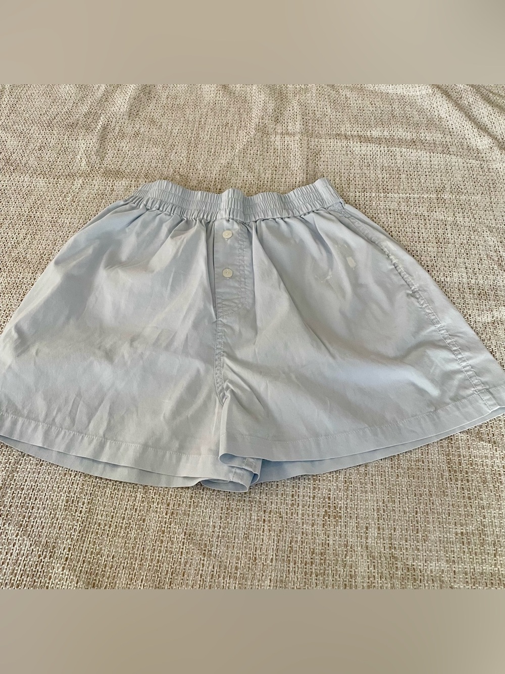 Weekend Stories Women’s Boxer Style Shorts Light Blue Size XS